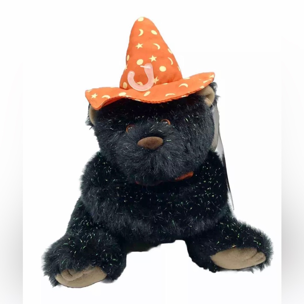 Halloween Teddy Bear Witch Hat American Greetings Magnetic Paws Plushie w/ Tags